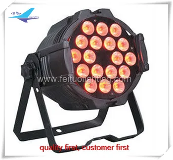 

6pcs+flight case led theatre dmx 18x10w par 64 led lighting 4 in 1 rgbw led par