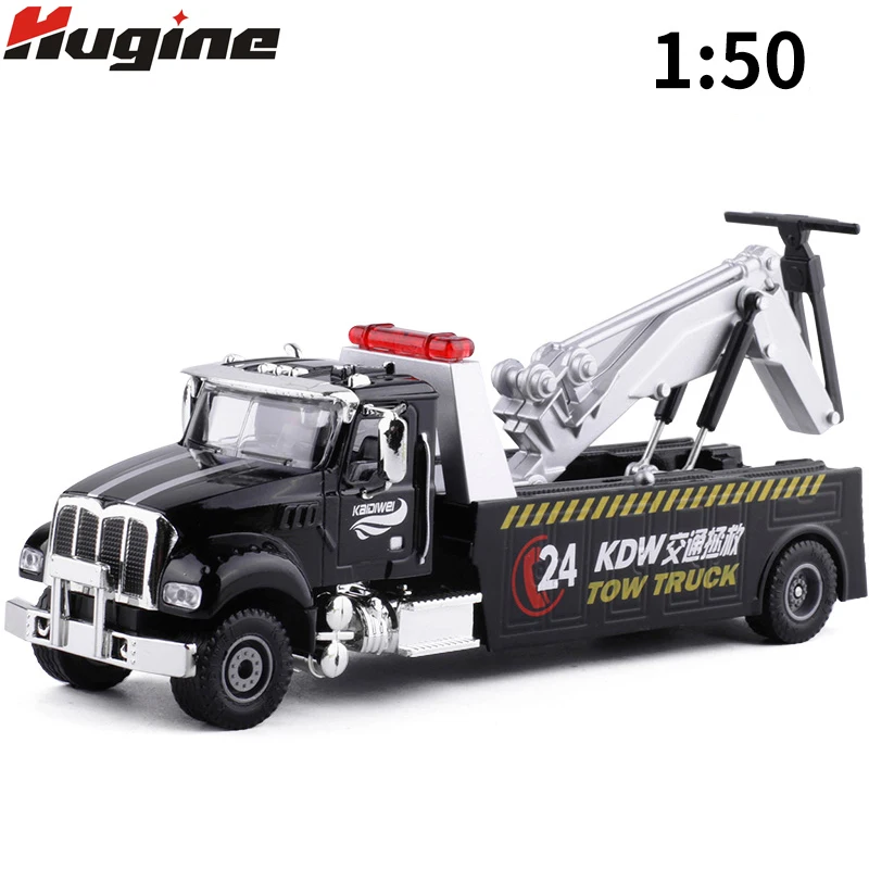 

Alloy Diecast Transportation Rescue Car Road Rescue Vehicle American Engineering Truck Model 1:50 Children's Toys For Kids