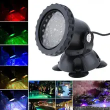 4 Lights 36 LEDs Color Landscaping Spotlights Water Grass Fill Light with Remote Control 16 Colors for Aquarium Fish Tank Pool