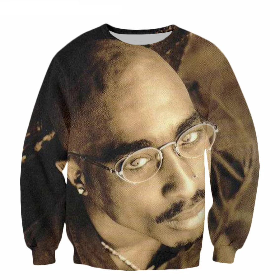 

PLstar Cosmos hot sale Autumn Fashion Hip Hop Men Sweatshirt Latest design 2pac tupac 3d print Unisex Long Sleeve Pullover R3815