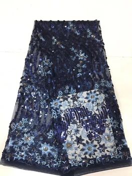 

French Tulle Net Lace Fabric Double Color Nigerian Stones and beads Lace French Lace Fabric Embroidered African Lace CD118