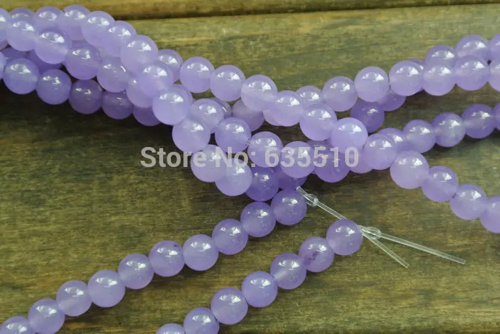 1 Strand 8mm Lavender Color Stone Round Loose Beads for