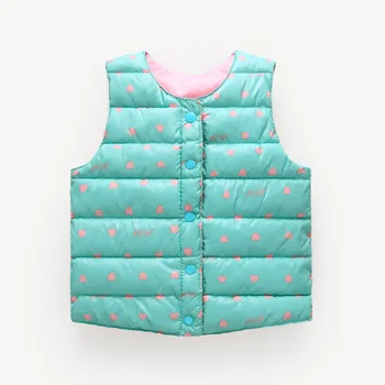 

Winter Autumn Vest Kids Baby Girls Windbreaker Jacket Cotton Coats Warm Vest Children Outerwear Coats Clothes Outfits 12M-6T