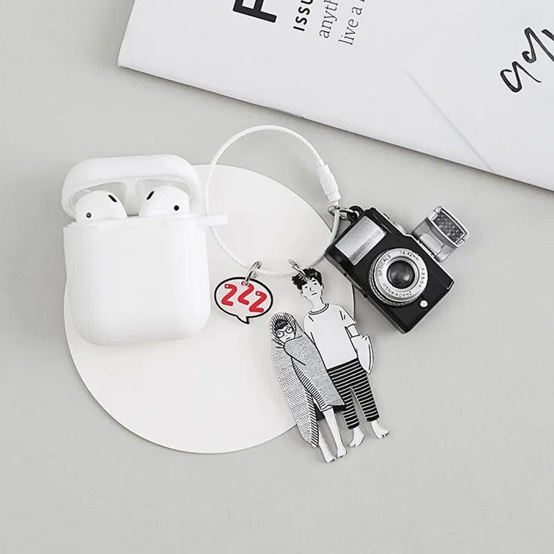 

Hot Cartoon Couples Fashion Pendant Decorative Silicone Case for Apple Airpods Bluetooth Earphone Protective Cover Gifts