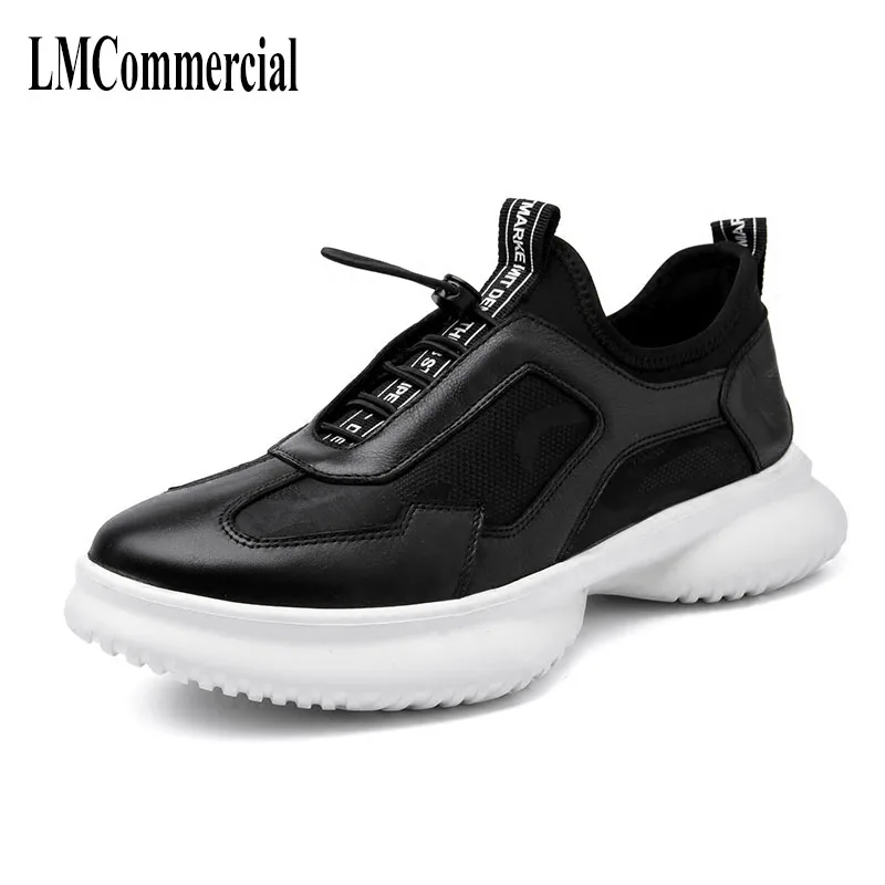 

spring summer new men's Korean all-match leather casual shoes breathable cowhide sneaker fashion boots autumn winter British