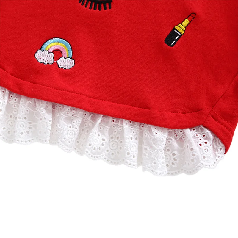 Толстовки с длинными рукавами и вышивкой для маленьких девочек; Детские Осенние Теплые повседневные футболки из мягкого хлопка