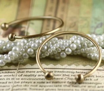 

60mm antoque bronze bracelet accessories--10pcs