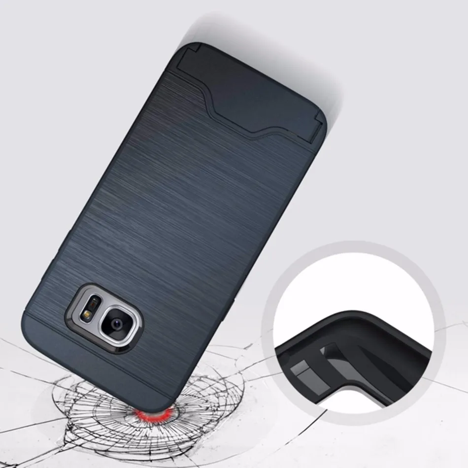 for Samsung Galaxy Note 7 funda Stand Luxury Slim Hybrid Credit Card pocket wallet pouch s7 edge Phone case for Galaxy S7 Coque (6)