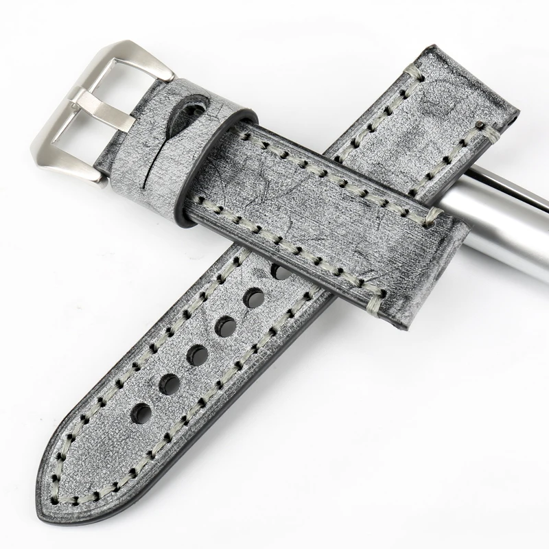 Ремешок кожаный для наручных часов 22/24 мм|watch band|leather watchbandwatchband 22mm |