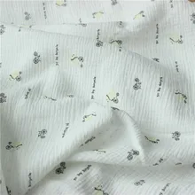 Хлопчатобумажная марля креп печать одежда брюки из материала сирсакер пижамы mosquito ткань