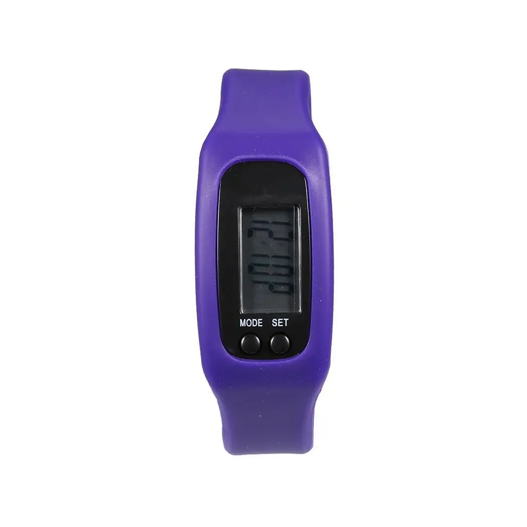 Цифровые силиконовые наручные часы с ЖК-дисплеем, шагомером, шагомером, счетчиком калорий, наручные часы для взрослых, спорта, фитнеса, многофункциональные часы