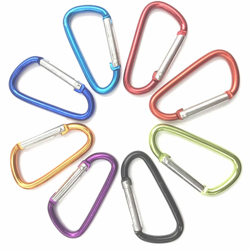

1pcs No. 5 D aluminum alloy mountaineering buckle outdoor quick hanging buckle water bottle buckle