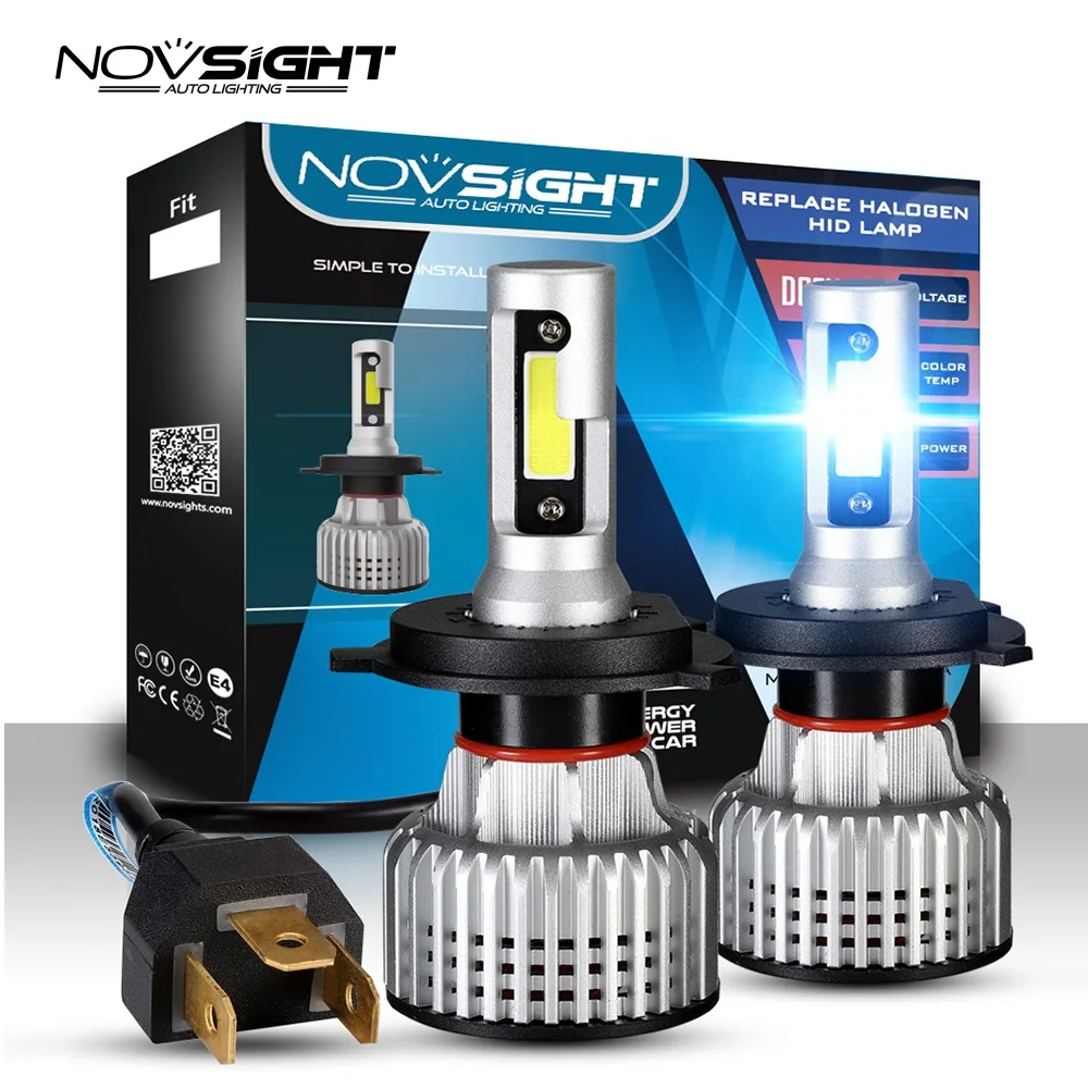 NOVSIGHT H4 Hi-Lo Beam H7 H11 H1 H3 H13 9005 9006 9007 светодиодные лампы для автомобильных фар 72 Вт 10000lm