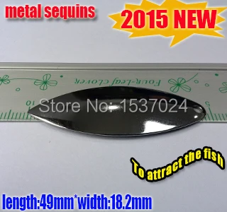 

2015new fishing spoon or willow leaf blades lure accessories spinner bait  quantily20pcs/lot size 49mm*18.2mm
