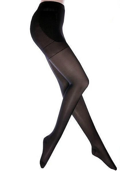 Женские компрессионные чулки 680. Высококачественные штаны для похудения. Сексуальные штаны из лайкры. Плотные колготки для похудения. S-XL - Цвет: Black tights