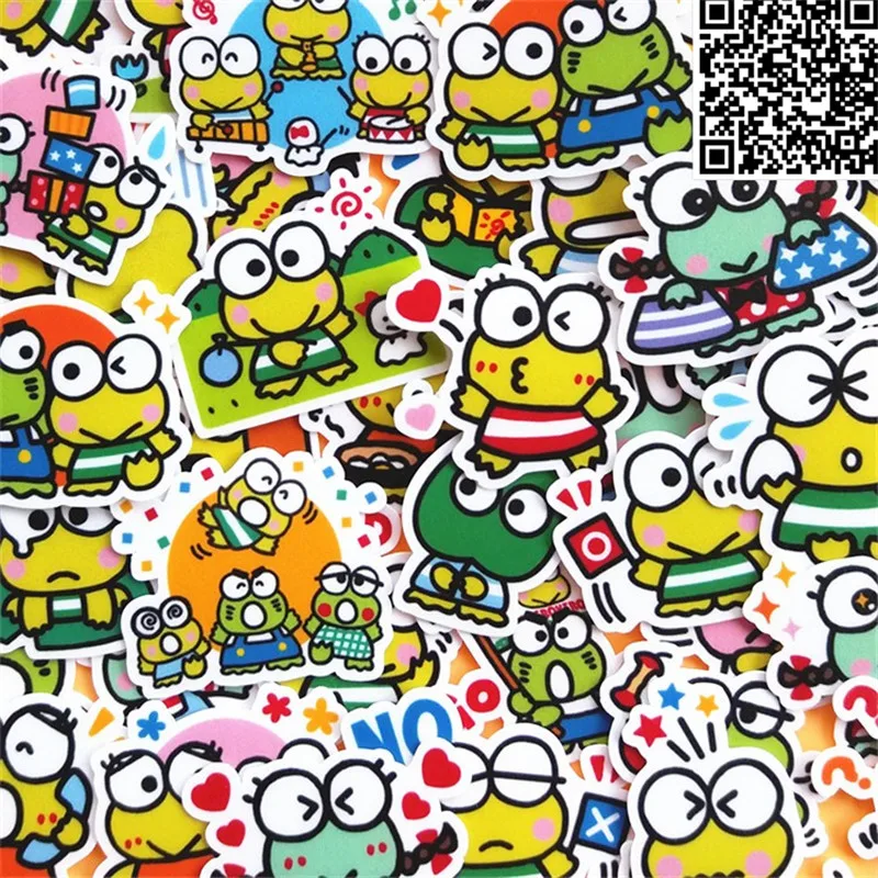 42 Pcs Cute Little Frog Sticker For Luggage Skateboard Phone Laptop Moto Bicycle Wall Guitareason Stickersdiy Scrapbooking huismerk kopen in de aanbieding