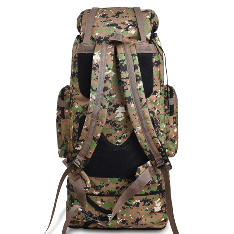  Outdoor 100L Large Capacity Mountaineering Backpack Camping Hiking Military Molle Camo Water-repell