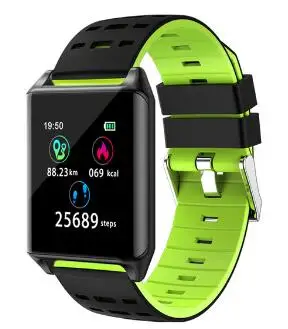 Смарт-браслет Ak11 монитор сердечного ритма спортивные часы Смарт-браслет Mp3 Фитнес-трекер Смарт-браслет reloj relogio умные часы для мужчин - Цвет: green silicone
