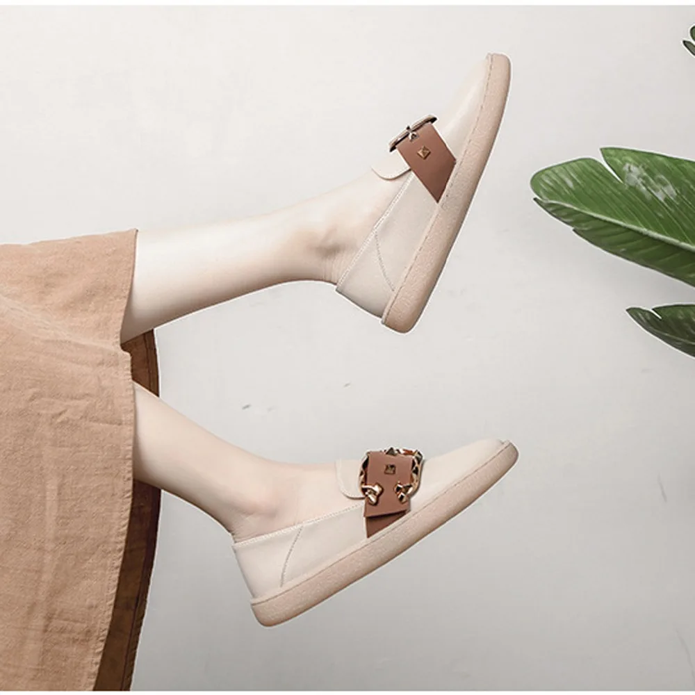 comfortable beige flats