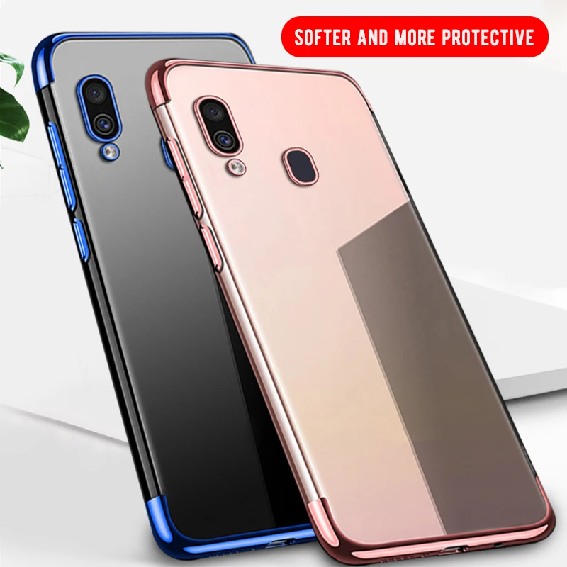 

Silicone Case For Samsung Galaxy M10 M20 M30 A10 A30 A50 Cover Soft TPU Plating Case For SM A505F A305F Clear Protective Cover