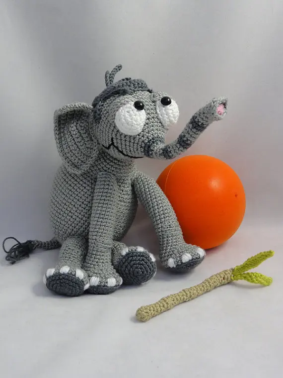 Вязание амигуруми Джамбо игрушка слон погремушки куклы|doll rattle|elephant rattletoy rattle |