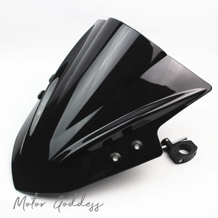 Pаспродажа Мотоцикл лобовое стекло ветер экран с регулируемым кронштейном ветер экран для Kawasaki ZRX1200 KLE650 VERSYS1000 Z800 Z1000 ER 4N ER6