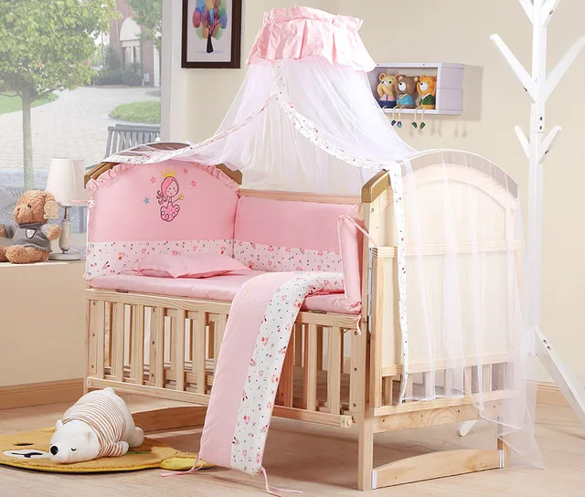 newborn baby wooden cradle
