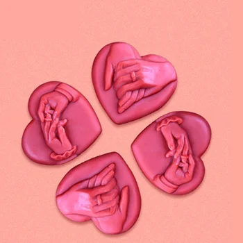 

Silicone Mold Hand Romantic DIY Valentine 's Day Gift Heart Soap Molds Food Grade Mould Handmade Soaps Aroma Stone Moulds PRZY