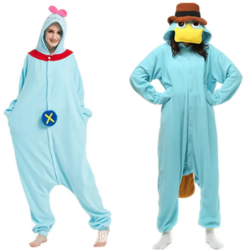 Пижама Perry the Platypus Kigurumi синяя ночная рубашка популярный костюм на Хэллоуин