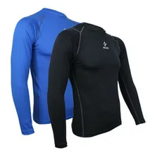 Компрессионные колготки базовый слой Бег Фитнес упражнения Велосипеды Футбол hocky лайкра мужские рубашки Нижнее белье Джерси