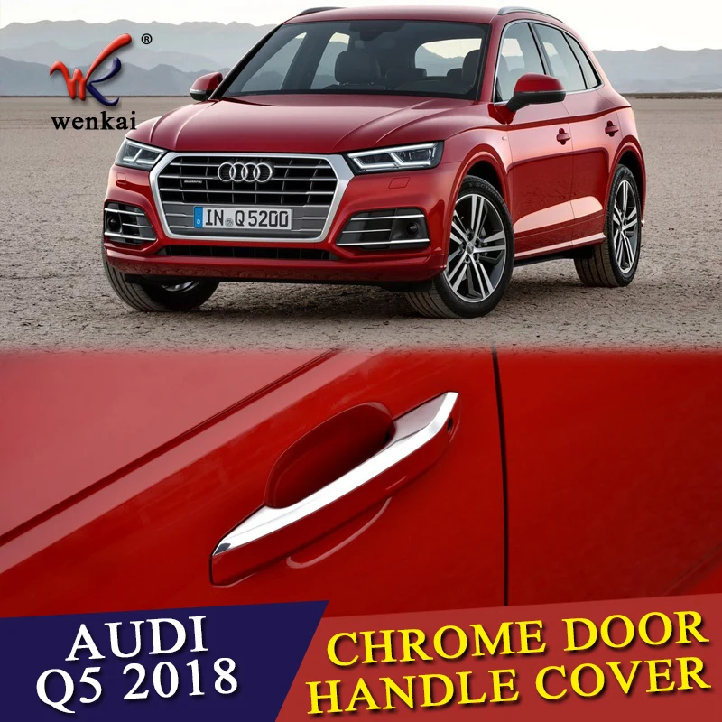 Для Audi A4 B9 2016-2018 Q5 2017-2018 Роскошная хромированная крышка для дверных ручек комплект