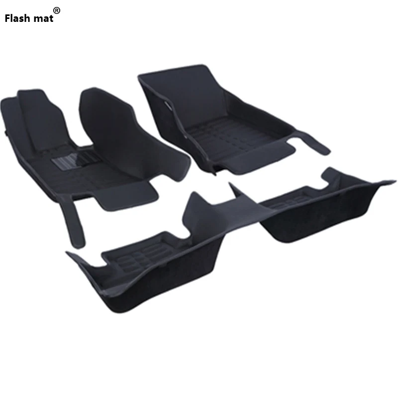 Flash Mat автомобильные коврики для Защитные чехлы для сидений, сшитые специально для Toyota Corolla Camry Rav4 Auris Prius Yalis Avensis Alphard 4runner Hilux highlander Авто ножные коврики
