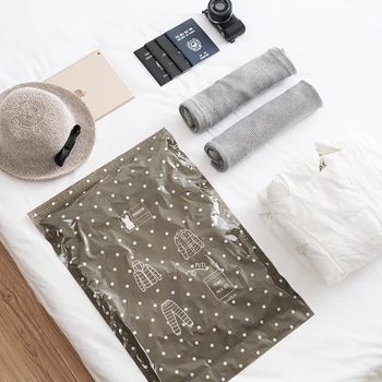 

2Pcs/Pack Hand Roll Vacuum Compression Storage Bags For Clothes Organizer Saver Space Holder Folding Bags Pack Garment Dustproof