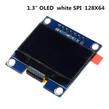 Nouveau 1.3 "OLED module 128X64 1.3" 7 broches SPI Communication couleur blanche 1.3 pouces OLEDDisplay Module pour arduino(China)