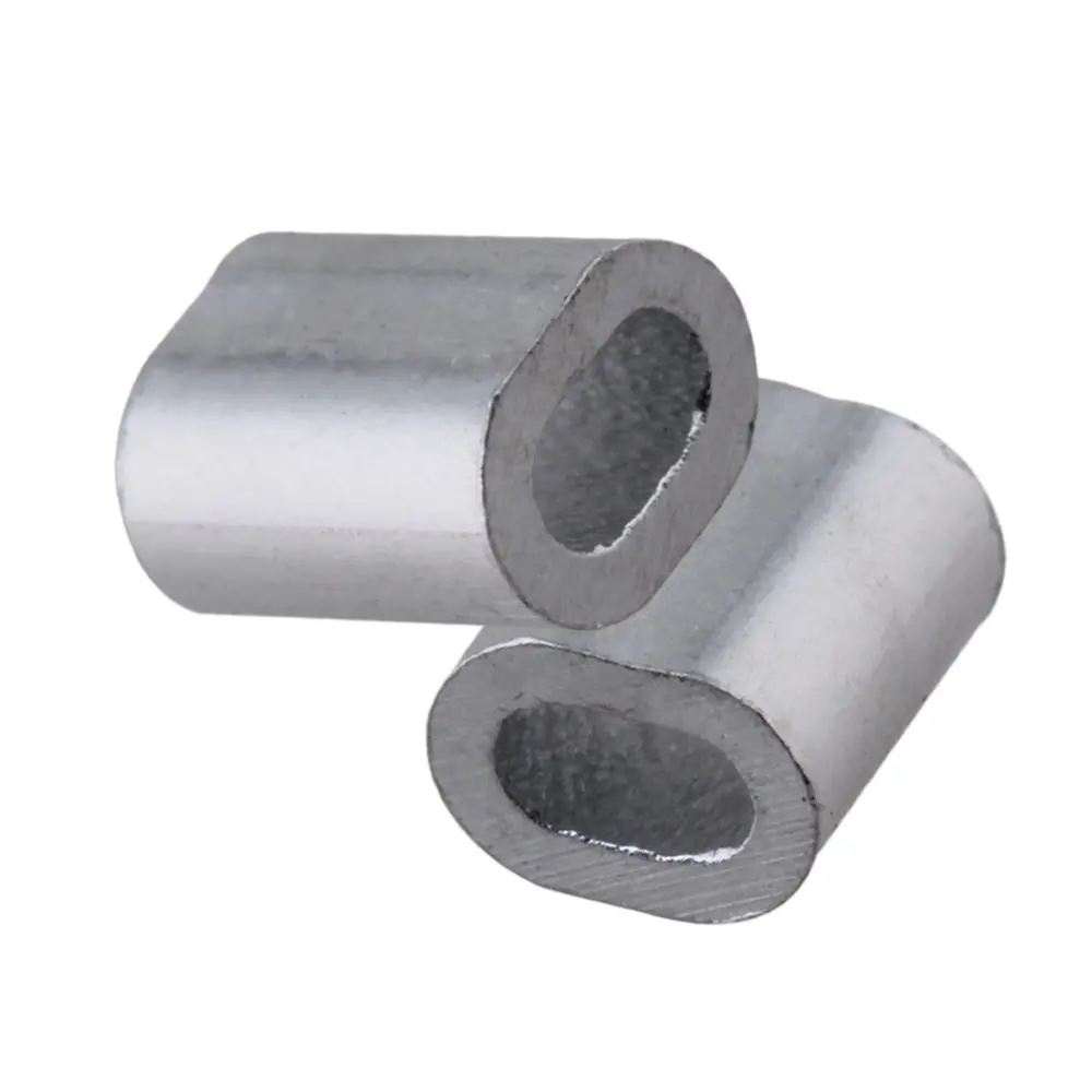 

Silver Model M1/M1.2/M1.5/M2/M3/M4/M6/M8 Wire Rope Oval Aluminum Clip Ferrule Sleeves