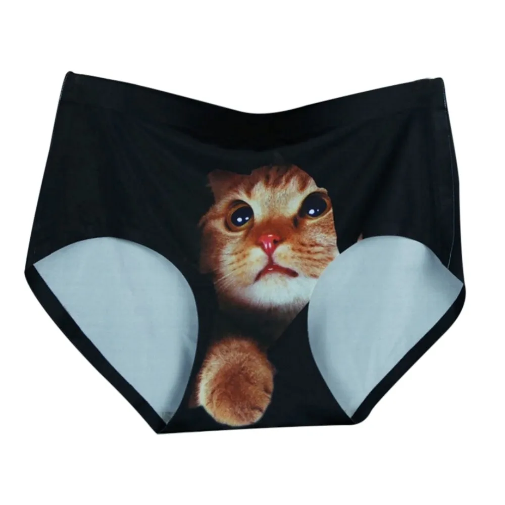 

Women's Cartoon 3D Cat Pattern Seamless Briefs