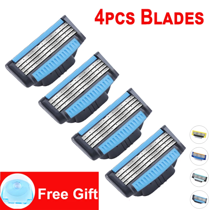 

Giulietta New Razor Blade For Men 4pcs/lot Brand Original 4 Layer Stainless Steel Man Manual Shaving Blades Only Blade