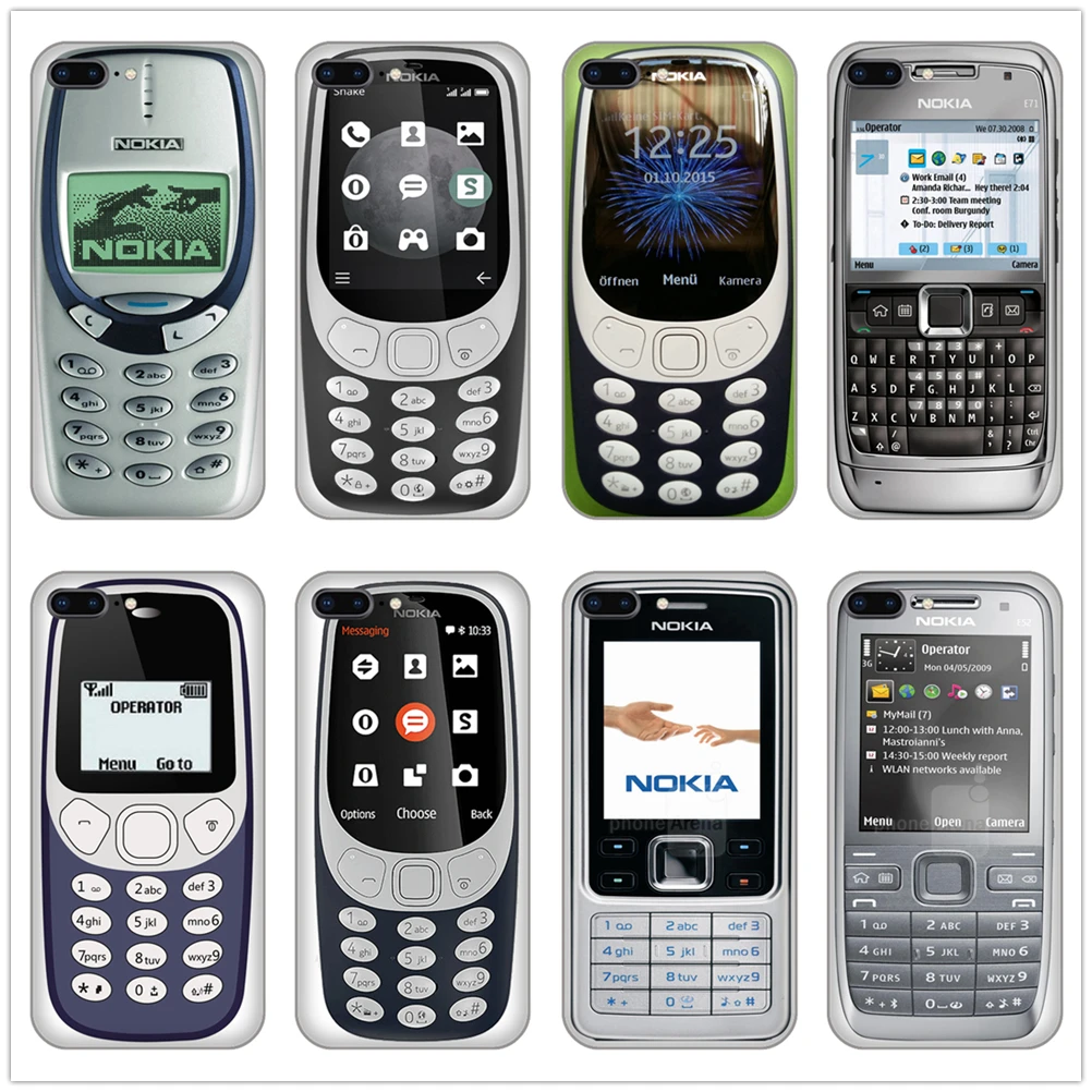 NOKIAs 3310 E71 Keypad phone silicone Soft TPU Phone back Cover Case for iphone 4 5 5s se 6 6s 8 plus 7 Plus X XR XS MAX shell |