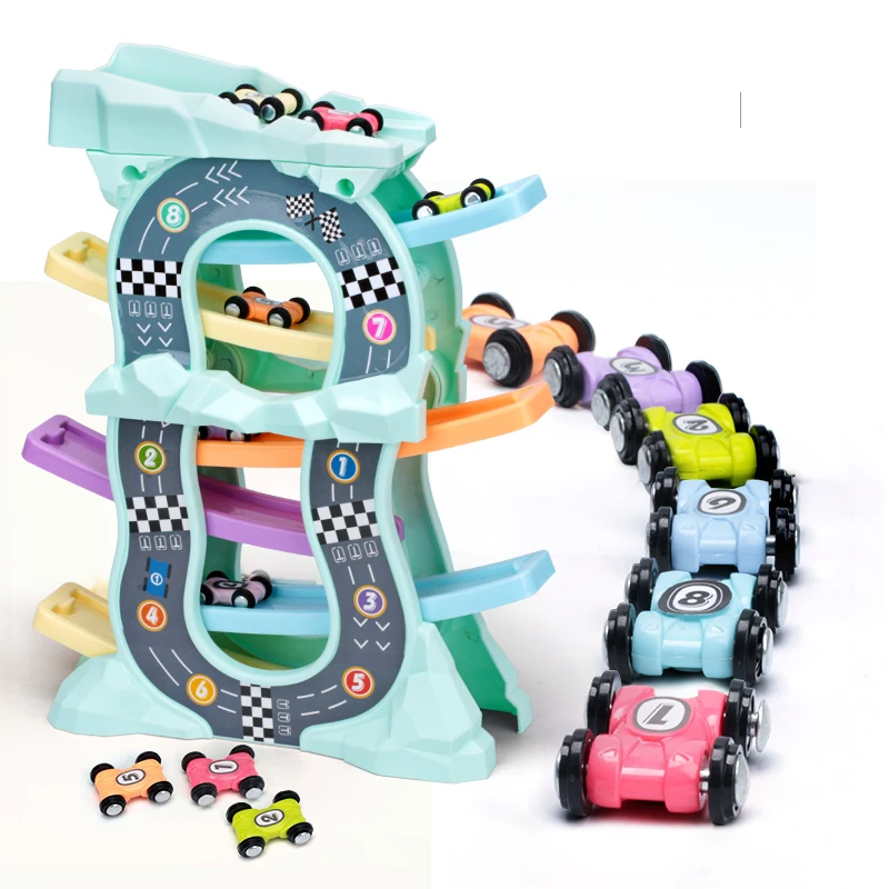 AQK 3D гоночный трек парковка собрать железной дороги автомобильный трек игрушечные машинки инерционный автомобиль Детский подарок
