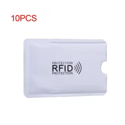 ABDB-10pcs алюминиевая фольга анти-degausing Крышка карты RFID экранирующая сумка NFC Кредитная карта Противоугонная щетка чехол для удостоверения