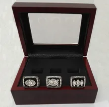 Envío de la gota De Super Bowl 3 Años Establece 1976/1980/1983 Raiders de Oakland Anillo de Campeonato Con Cajas De Madera