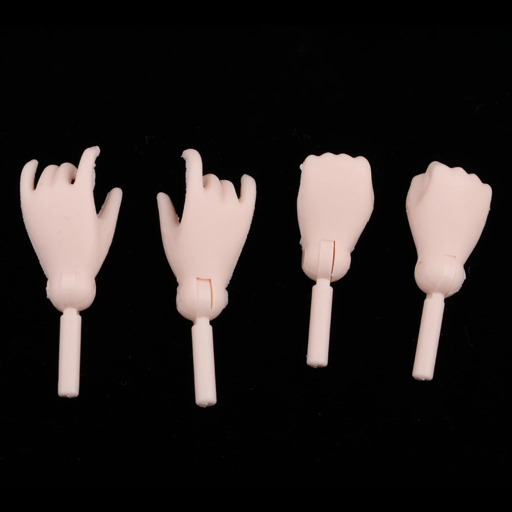 2 Pairs Doll Body Parts Hand Model For 27cm Obitsu11 Girl Doll DIY Making Accessories