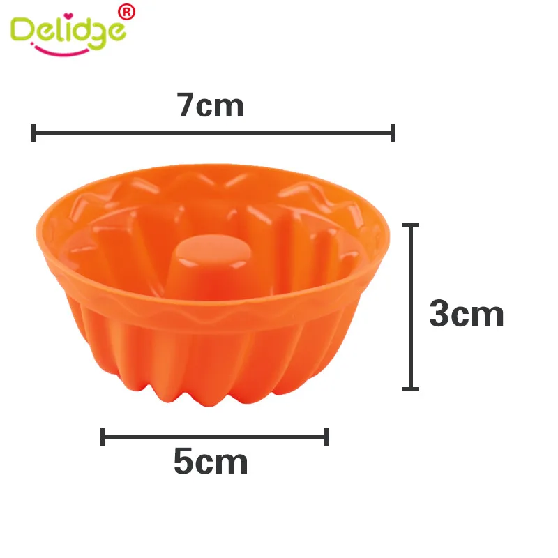 Delidge 12 шт./компл. мини спиральная силиконовая форма для торта шифоновая форма для выпечки капкейков DIY формочка для десерта