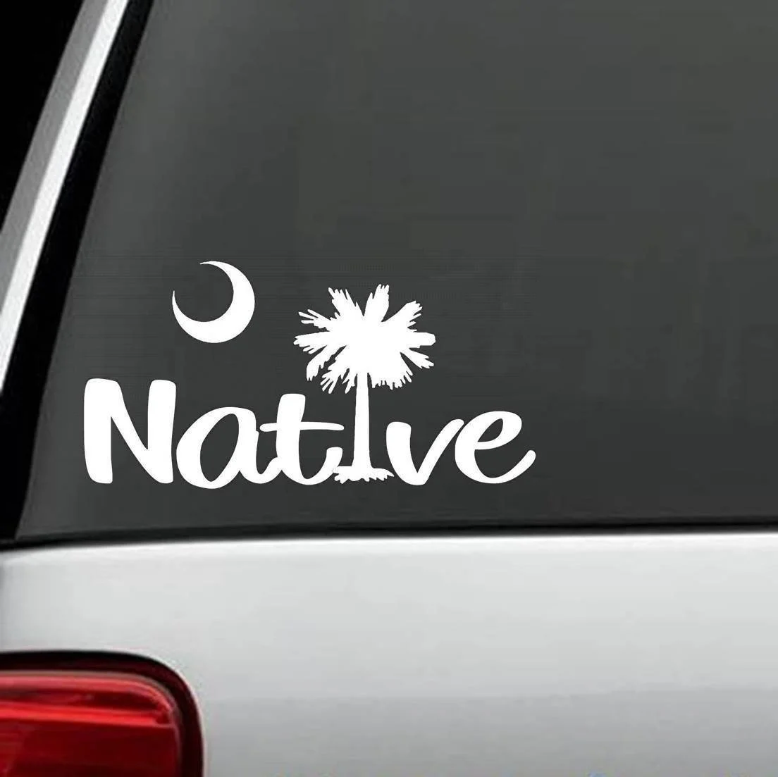 

For SOUTHCAROLINA NATIVE PALMETTO TREE DECAL STICKER SUV VAN CAR VACATION BEACH Car Styling