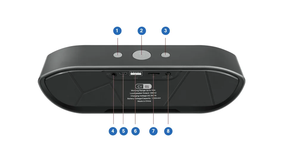 Magift Wireless Soundbar Subwoofer Bluetooth Speaker Support Line in Handsfree TF Desktop altavoz for Phone PC for Xiaomi (9)