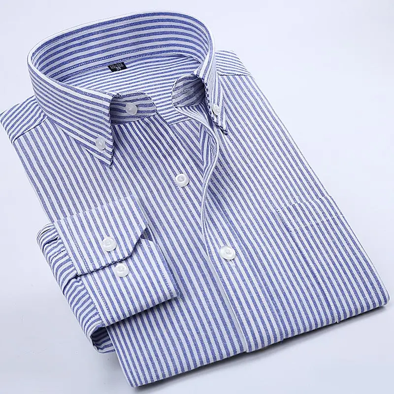 Брендовые однотонные оксфордские рубашки мужские весенне-осенние Рубашки повседневные полосатые рубашки Camisa Masculina Белый Черный много цветов - Цвет: JDNJF23