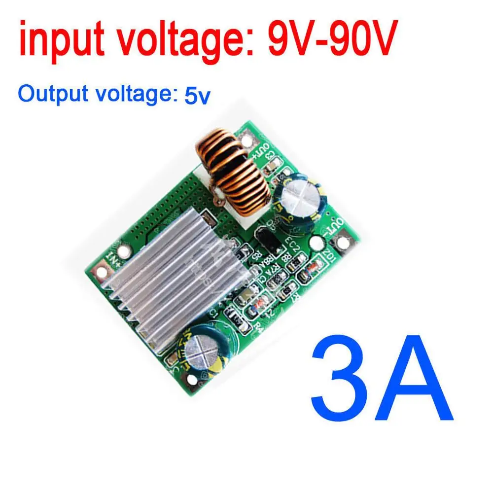 

DYKB DC-DC Converter 9V-90V 84V 72V 60V 48V 36V to 12v 5V 3A CC CV Buck Step down Constant current voltage Power Supply Module