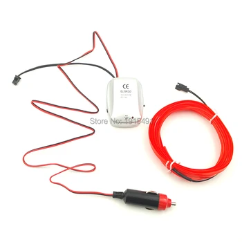 

New By DC-12V Inverter Wholesale 2 Metres Flexible Neon Light 10 Color Available Trendy 2.3mm-Skirt EL Wire For Car Decoration