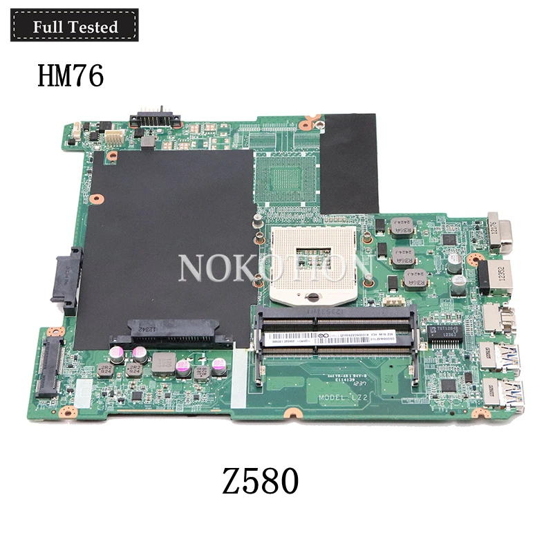 NOKOTION DA0LZ3MB6G0 основная плата для lenovo ideapad Z580 ноутбук motheboard HM76 DDR3 11S90000921 протестированы