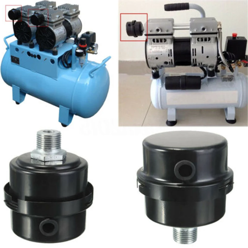 3/8 16 мм резьба металлический воздушный компрессор Впускной фильтр Глушитель 1 упаковка
